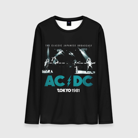 Мужской лонгслив 3D с принтом Tokyo 1981   AC DC , 100% полиэстер | длинные рукава, круглый вырез горловины, полуприлегающий силуэт | ac dc | acdc | angus young | австралийская | альбом | ангус янг | ас дс | асдс | блюз | крис слэйд | метал | молния | музыка | певец | рок группа | рокнролл | стиви янг | хард | хардрок | эксл роуз