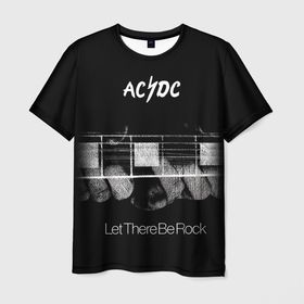 Мужская футболка 3D с принтом Let There Be Rock   AC DC , 100% полиэфир | прямой крой, круглый вырез горловины, длина до линии бедер | ac dc | acdc | angus young | австралийская | альбом | ангус янг | ас дс | асдс | блюз | крис слэйд | метал | молния | музыка | певец | рок группа | рокнролл | стиви янг | хард | хардрок | эксл роуз