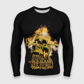 Мужской рашгард 3D с принтом BMTH Skull в Белгороде,  |  | alternative | bring me the horizon | metall | music | rock | альтернатива | бринг ми зэ харайзон | бринги | металл | музыка | рок