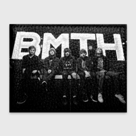 Обложка для студенческого билета с принтом BMTH Live в Курске, натуральная кожа | Размер: 11*8 см; Печать на всей внешней стороне | alternative | bring me the horizon | metall | music | rock | альтернатива | бринг ми зэ харайзон | бринги | металл | музыка | рок