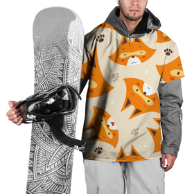 Накидка на куртку 3D с принтом ЛИСА ПАТТЕРН   УЗОР в Тюмени, 100% полиэстер |  | abstract | fox | fox head | foxy | абстракция | голова лисы | животные | звери | лиса | этническая лиса | этно | этно лиса