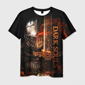 Мужская футболка 3D с принтом Dark Souls   The Ashen One , 100% полиэфир | прямой крой, круглый вырез горловины, длина до линии бедер | dark souls | games | praise the sun | the ashen one | игры | компьютерные игры | негорящий | неоплимый | рыцарь | тёмные души