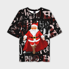 Мужская футболка OVERSIZE 3D с принтом Супер Санта в Новосибирске,  |  | 2021 | 2022 | christmas | happy | merry | merry christmas | new year | santa | snow | super | sweater | ugly christmas | winter | зима | новогодний | новогодняя | новый год | рождественский | рождественский свитер | рождество | санта | свит