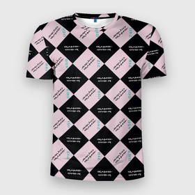 Мужская футболка 3D Slim с принтом Digital scoreboard Squid game в Санкт-Петербурге, 100% полиэстер с улучшенными характеристиками | приталенный силуэт, круглая горловина, широкие плечи, сужается к линии бедра | black | game | squid | игра | кальмар | квадрат | ромб | цифры | черный