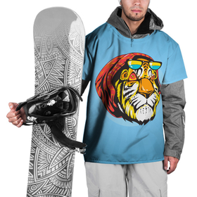 Накидка на куртку 3D с принтом Крутой тигр в шапке и очках в Тюмени, 100% полиэстер |  | Тематика изображения на принте: furry | low poly | tiger | восточный тигр | год тигра | голова | кошка | лоу поли | тигр | тигренок | фурри | хищник