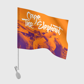 Флаг для автомобиля с принтом Cage the elephant , 100% полиэстер | Размер: 30*21 см | alternative | cage the elephant | metall | music | rock | альтернатива | кэйдж зэ элефант | металл | музыка | рок