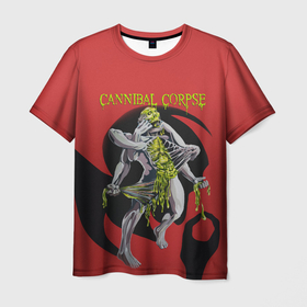 Мужская футболка 3D с принтом Horror Skull | Cannibal Corpse в Тюмени, 100% полиэфир | прямой крой, круглый вырез горловины, длина до линии бедер | cannibal | cannibal corpse | corpse | death metal | deathgrind | horror | дэт метал | дэтграйнд | каннибал корпс | кеннибал корпс | кэннибал корпс | скелет | труп каннибала | ужас | ужастик | хорор | хоррор