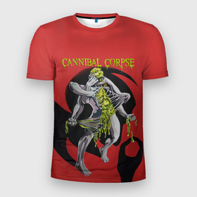 Мужская футболка 3D Slim с принтом Horror Skull | Cannibal Corpse в Санкт-Петербурге, 100% полиэстер с улучшенными характеристиками | приталенный силуэт, круглая горловина, широкие плечи, сужается к линии бедра | Тематика изображения на принте: cannibal | cannibal corpse | corpse | death metal | deathgrind | horror | дэт метал | дэтграйнд | каннибал корпс | кеннибал корпс | кэннибал корпс | скелет | труп каннибала | ужас | ужастик | хорор | хоррор