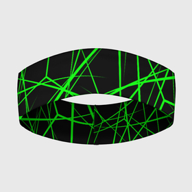 Повязка на голову 3D с принтом Зеленые Полигоны в Кировске,  |  | зеленая абстракция | зеленая матрица | зеленая текстура | зеленые линии | зеленые полоски матрица | современное искусство