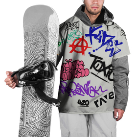 Накидка на куртку 3D с принтом Уличные надписи , 100% полиэстер |  | street graffiti | граффитис | граффитчик | райтер | стрит арт | уличное искусство | уличные художники