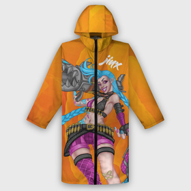 Дождевик унисекс 3D Реактивная Jinx: в городе Новоалтайск, | | jinx | league of legends | персонаж | реактивная jinx | рисунок