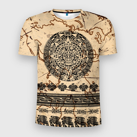 Мужская футболка 3D спортивная с принтом Aztecs/Ацтеки , 100% полиэстер с улучшенными характеристиками | приталенный силуэт, круглая горловина, широкие плечи, сужается к линии бедра | aztecs | ацтеки | индейцы | теночтитлан