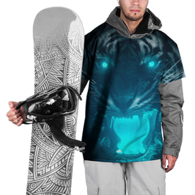 Накидка на куртку 3D с принтом Неоновый водяной тигр 2022 в Новосибирске, 100% полиэстер |  | 2022 | водяной тигр | неон | новый год | тигр