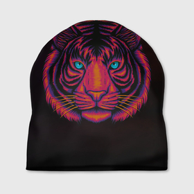 Шапка 3D с принтом Тигр Tiger (голова) , 100% полиэстер | универсальный размер, печать по всей поверхности изделия | tiger | восточный тигр | год тигра | голова | кошка | тигр | тигренок | хищник
