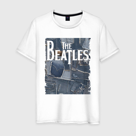 Мужская футболка хлопок с принтом The Beatles,  jeans life в Курске, 100% хлопок | прямой крой, круглый вырез горловины, длина до линии бедер, слегка спущенное плечо. | england | group | jeans | legend | liverpool | the beatles | англия | битлз | группа | джинсы | легенда | ливерпуль
