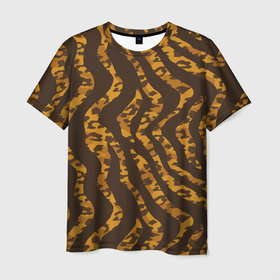 Мужская футболка 3D с принтом Шкура тигра леопарда гибрид , 100% полиэфир | прямой крой, круглый вырез горловины, длина до линии бедер | leopard | tiger | восточный тигр | гибрид | год тигра | кошка | леопард | тигр | тигренок | хищник