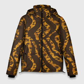 Мужская зимняя куртка 3D с принтом Шкура тигра леопарда гибрид в Курске, верх — 100% полиэстер; подкладка — 100% полиэстер; утеплитель — 100% полиэстер | длина ниже бедра, свободный силуэт Оверсайз. Есть воротник-стойка, отстегивающийся капюшон и ветрозащитная планка. 

Боковые карманы с листочкой на кнопках и внутренний карман на молнии. | Тематика изображения на принте: leopard | tiger | восточный тигр | гибрид | год тигра | кошка | леопард | тигр | тигренок | хищник