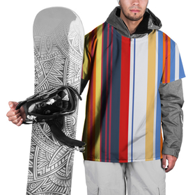 Накидка на куртку 3D с принтом Stripes Abstract , 100% полиэстер |  | абстракция | акриловая | акриловый | без лишнего | белую | белый | в полоску | голубую | желтую | желтый | красную | красный | линии | на каждый день | полоски | разноцветная | разноцветное
