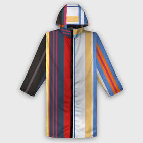 Дождевик унисекс 3D с принтом Stripes Abstract в городе Новоалтайск,  |  | абстракция | акриловая | акриловый | без лишнего | белую | белый | в полоску | голубую | желтую | желтый | красную | красный | линии | на каждый день | полоски | разноцветная | разноцветное