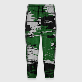 Мужские брюки 3D с принтом Green Paint Splash в Курске, 100% полиэстер | манжеты по низу, эластичный пояс регулируется шнурком, по бокам два кармана без застежек, внутренняя часть кармана из мелкой сетки | 23 февраля | абстракция | акварель | армия | военные | зеленая | зеленые | зеленый | камуфляж | краски | милитари | на каждый день | хаки