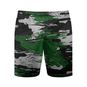 Мужские шорты спортивные с принтом Green Paint Splash в Белгороде,  |  | Тематика изображения на принте: 23 февраля | абстракция | акварель | армия | военные | зеленая | зеленые | зеленый | камуфляж | краски | милитари | на каждый день | хаки