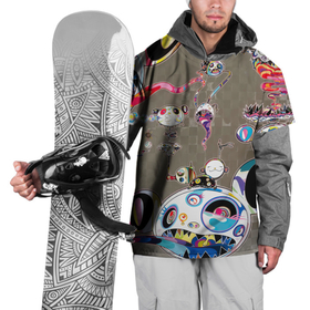 Накидка на куртку 3D с принтом Takashi Murakami арт с языками в Новосибирске, 100% полиэстер |  | takashi murakami | арт | арт с языками | граффити | мураками | такаси | такаси мураками | токио | уличное граффити | языки | япония