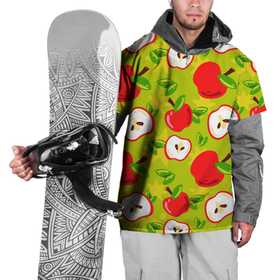 Накидка на куртку 3D с принтом Яблочки паттерн в Тюмени, 100% полиэстер |  | Тематика изображения на принте: apple | яблоки | яблоко | яблоня | яблочки