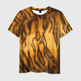 Мужская футболка 3D с принтом Шкура тигра 2022 , 100% полиэфир | прямой крой, круглый вырез горловины, длина до линии бедер | 2022 | год тигра | новый год | новый год 2022 | символ года | тигр | тигренок | тигрица | тигры