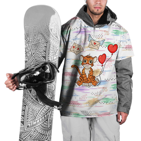 Накидка на куртку 3D с принтом Милый влюбленный тигренок 2022 в Петрозаводске, 100% полиэстер |  | Тематика изображения на принте: 2022 | год тигра | новый год | новый год 2022 | символ года | тигр | тигренок | тигрица | тигры