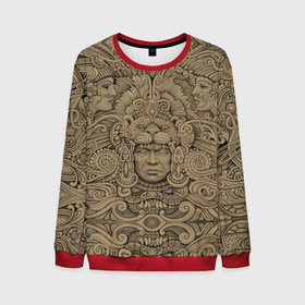 Мужской свитшот 3D с принтом Aztecs в Тюмени, 100% полиэстер с мягким внутренним слоем | круглый вырез горловины, мягкая резинка на манжетах и поясе, свободная посадка по фигуре | Тематика изображения на принте: aztecs | ацтеки | индейцы | теночтитлан