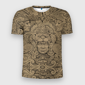 Мужская футболка 3D спортивная с принтом Aztecs , 100% полиэстер с улучшенными характеристиками | приталенный силуэт, круглая горловина, широкие плечи, сужается к линии бедра | aztecs | ацтеки | индейцы | теночтитлан