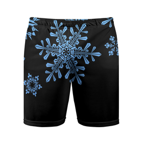 Мужские шорты спортивные с принтом Минималистичные Снежинки в Петрозаводске,  |  | зима | минимализм | новый год | снег | снегопад | снежинки