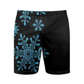 Мужские шорты спортивные с принтом Снежная Стена ,  |  | зима | новый год | снег | снегопад | снежинки