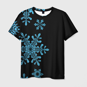 Мужская футболка 3D с принтом Снежная Стена в Тюмени, 100% полиэфир | прямой крой, круглый вырез горловины, длина до линии бедер | Тематика изображения на принте: зима | новый год | снег | снегопад | снежинки