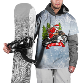 Накидка на куртку 3D с принтом Санта Байкер Santa on the motorbike в Петрозаводске, 100% полиэстер |  | bike | christmas | moto | santa | байк | дед мороз | елка | зима | мотоцикл | новый год | подарок | рождество | санта | снег | снеговик | снежинка
