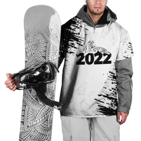 Накидка на куртку 3D с принтом Тигр отдыхает на цифре 2022. , 100% полиэстер |  | 2022 | happy new year | merry christmas | год тигра | зима близко | нг | новогодний | новогодний тигр | новогодняя символика | новый год | новый год 2022 | рождество | символ 2022 года | снег | снежинки | тигр