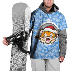 Накидка на куртку 3D с принтом Тигренок 2022 в елочном шарике в Новосибирске, 100% полиэстер |  | Тематика изображения на принте: 2022 | год тигра | новый год | новый год 2022 | символ года | тигр | тигренок | тигрица | тигры