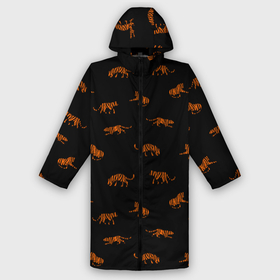 Дождевик унисекс 3D с принтом Тигры паттерн | Tigers pattern в городе Новоалтайск,  |  | pattern | tiger | восточный тигр | кошка | паттерн | тигр | тигренок