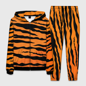 Мужской костюм 3D с принтом Шкура тигра вектор в Петрозаводске, 100% полиэстер | Манжеты и пояс оформлены тканевой резинкой, двухслойный капюшон со шнурком для регулировки, карманы спереди | Тематика изображения на принте: tiger | восточный тигр | год тигра | кошка | тигр | тигренок | хищник | шерсть тигра