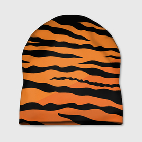 Шапка 3D с принтом Шкура тигра вектор , 100% полиэстер | универсальный размер, печать по всей поверхности изделия | tiger | восточный тигр | год тигра | кошка | тигр | тигренок | хищник | шерсть тигра