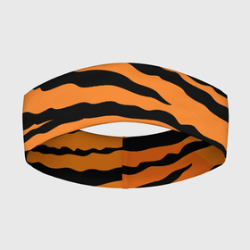 Повязка на голову 3D с принтом Шкура тигра вектор ,  |  | tiger | восточный тигр | год тигра | кошка | тигр | тигренок | хищник | шерсть тигра