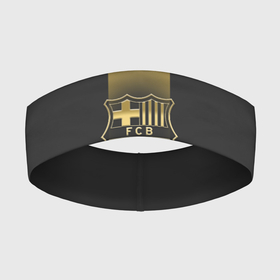 Повязка на голову 3D с принтом Barcelona Gold Graphite Theme ,  |  | barcelona | blaugrana | fc barcelona | spain | барселона | гранатово синие | золото | золотоые логотипы | золотые эмблемы | ла лига | лига чемпионов | фк барселона | футбол | чемпионат испании