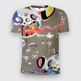 Мужская футболка 3D Slim с принтом Арт Монстров в Курске, 100% полиэстер с улучшенными характеристиками | приталенный силуэт, круглая горловина, широкие плечи, сужается к линии бедра | Тематика изображения на принте: арт | монстры | художники | цвета
