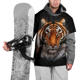 Накидка на куртку 3D с принтом Реалистичный тигр | Realistic Tiger в Екатеринбурге, 100% полиэстер |  | tiger | восточный тигр | год тигра | голова | кошка | тигр | тигренок | хищник