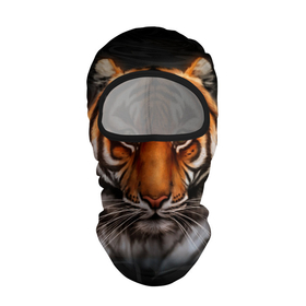 Балаклава 3D с принтом Реалистичный тигр | Realistic Tiger в Тюмени, 100% полиэстер, ткань с особыми свойствами — Activecool | плотность 150–180 г/м2; хорошо тянется, но при этом сохраняет форму. Закрывает шею, вокруг отверстия для глаз кайма. Единый размер | tiger | восточный тигр | год тигра | голова | кошка | тигр | тигренок | хищник