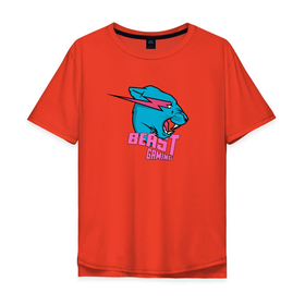 Мужская футболка хлопок Oversize с принтом Mr Beast Gaming в Белгороде, 100% хлопок | свободный крой, круглый ворот, “спинка” длиннее передней части | arts | games | gaming | mr beast | youtube | арты | блогеры | мистер бист | ютуберы