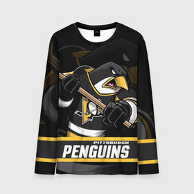 Мужской лонгслив 3D с принтом Питтсбург Пингвинз Pittsburgh Penguins в Курске, 100% полиэстер | длинные рукава, круглый вырез горловины, полуприлегающий силуэт | hockey | nhl | penguins | pittsburg | pittsburgh | pittsburgh penguins | usa | нхл | пингвинз | питтсбург | питтсбург пингвинз | спорт | сша | хоккей | шайба