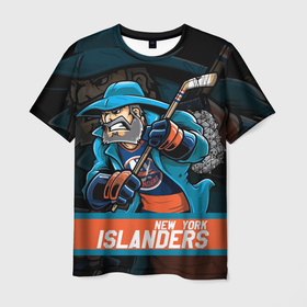 Мужская футболка 3D с принтом Нью Йорк Айлендерс , 100% полиэфир | прямой крой, круглый вырез горловины, длина до линии бедер | hockey | islanders | new york | new york islanders | nhl | usa | айлендерс | нхл | нью йорк | нью йорк айлендерс | спорт | сша | хоккей | шайба