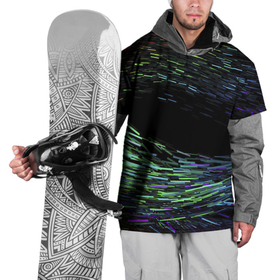 Накидка на куртку 3D с принтом Абстрактные Частицы в Петрозаводске, 100% полиэстер |  | Тематика изображения на принте: абстракция | волны | неон | поток | частицы