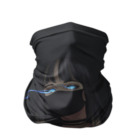Бандана-труба 3D с принтом Девочка в маске в Петрозаводске, 100% полиэстер, ткань с особыми свойствами — Activecool | плотность 150‒180 г/м2; хорошо тянется, но сохраняет форму | аниме | аниме тян | девочка в маске | тян | тян в маске | тянка